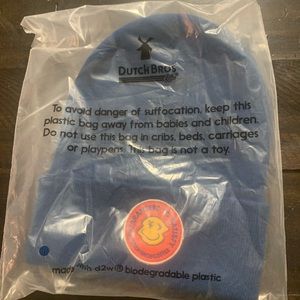 Dutch Bros Smiley Face Blue Beanie